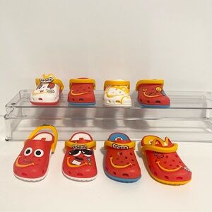 2024 McDonalds Mini Crocs Shoes Keychain Happy Meal Toys Set Lot of 8